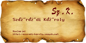 Szórádi Károly névjegykártya